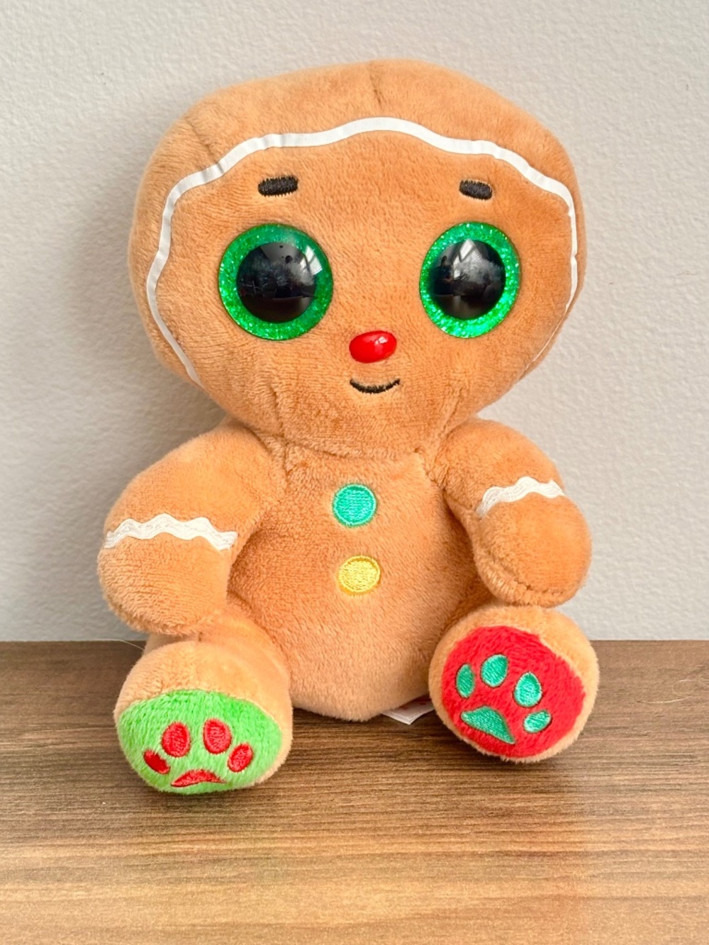 TY Beanie Boo NUTMEG Christmas Holiday Gingerbread Man 2024 Plush Stuffed Toy
